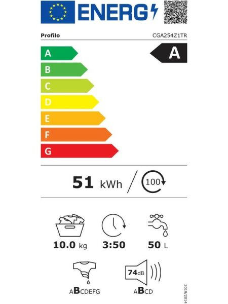 Profilo CGA254Z1TR 10 kg 1400 Devir Çamaşır Makinesi