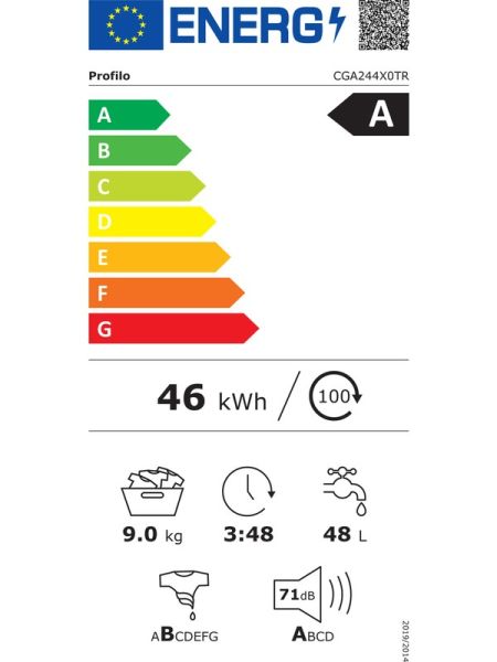 Profilo CGA244X0TR 9 kg 1400 Devir Çamaşır Makinesi
