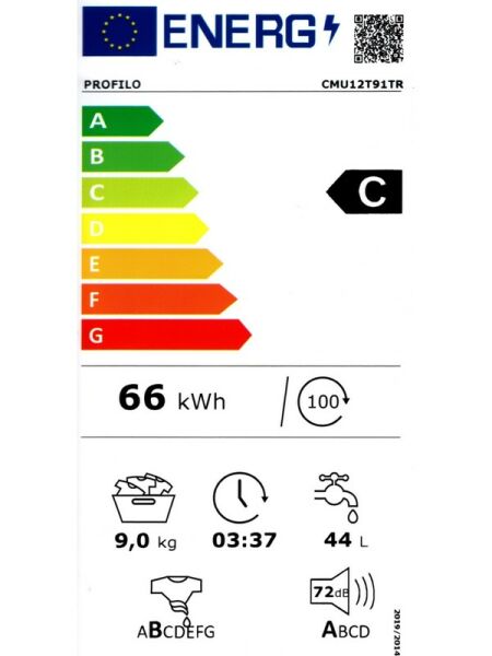 Profilo CMU12T91TR 9 kg 1200 Devir Çamaşır Makinesi