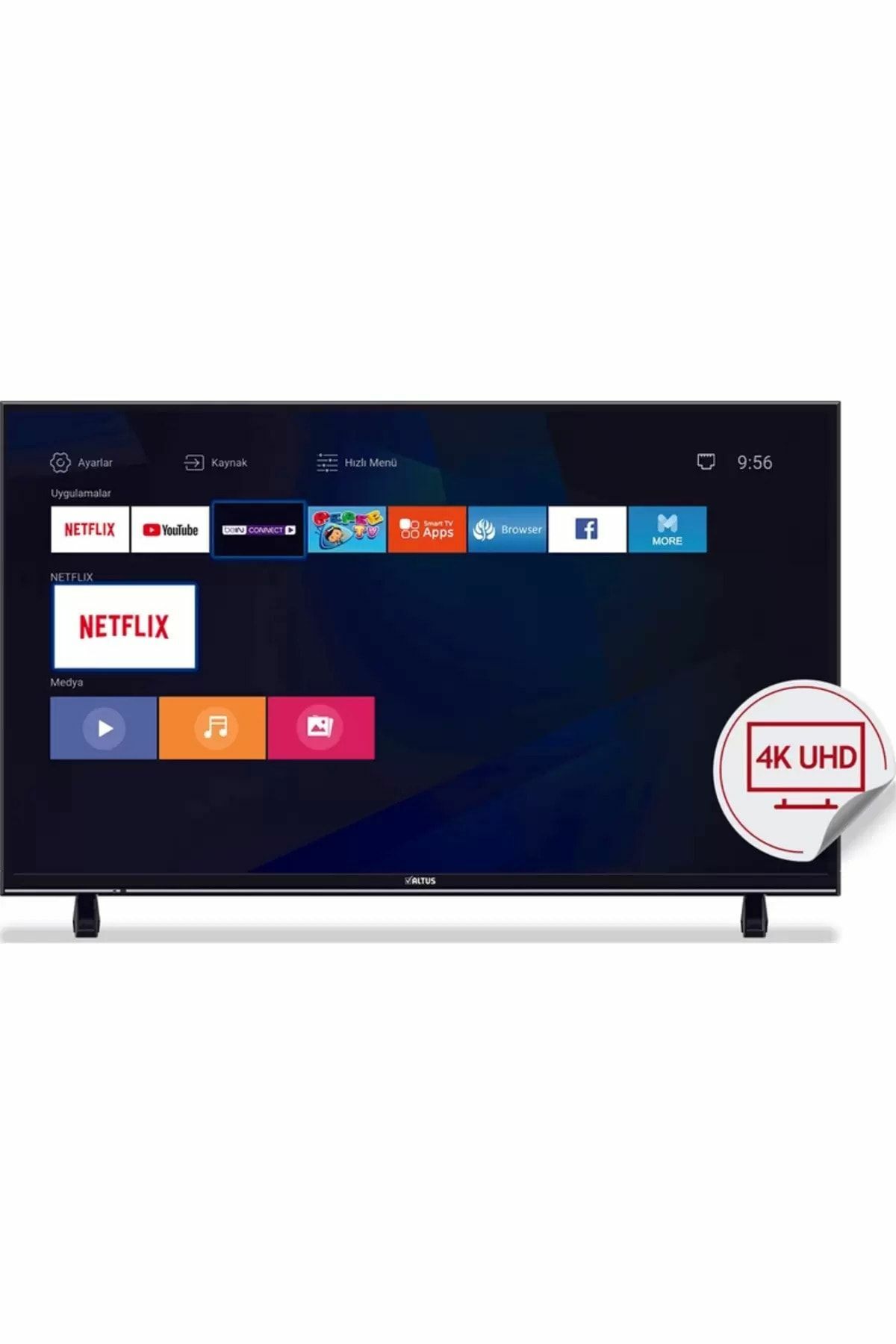 Altus AL55 UHD 9823 4K Ultra HD 55'' 140 Ekran Uydu Alıcılı Smart LED TV