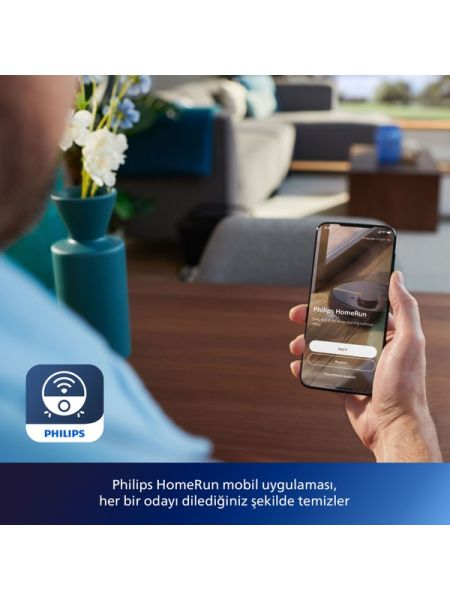 Phılıps XU3000/02  HomeRun 3000 Serisi Akıllı Robot Süpürge Aqua Beyaz