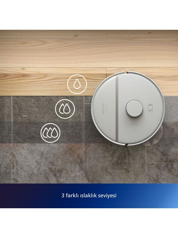 Phılıps XU3000/02  HomeRun 3000 Serisi Akıllı Robot Süpürge Aqua Beyaz