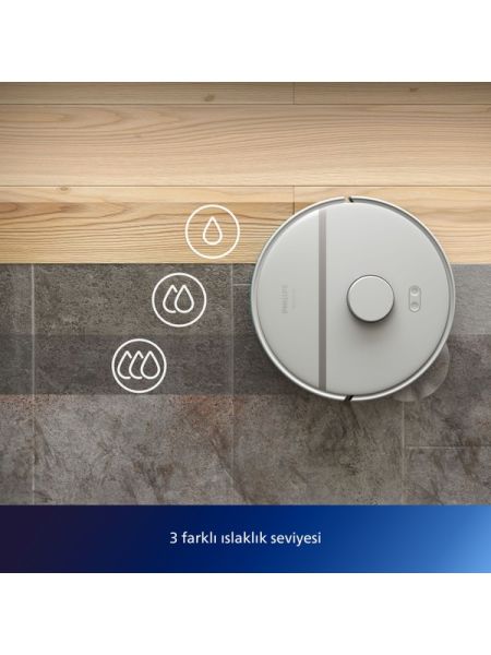 Phılıps XU3000/02  HomeRun 3000 Serisi Akıllı Robot Süpürge Aqua Beyaz