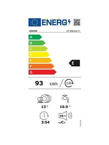 Hf 3E9L0X2-17 5 Programlı Wi-Fi + Bluetooth Bağlantılı Bulaşık Makinesi