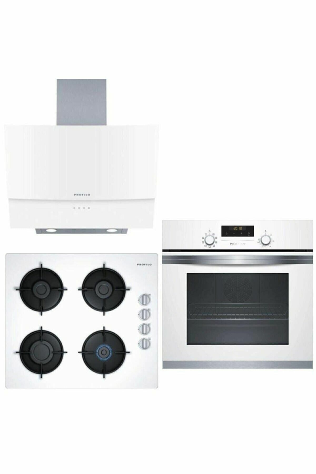 PROFİLO Ankastre Cam Beyaz Star Set