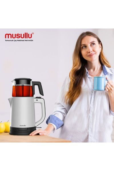 Musullu Tomurcuk MSL-TM124 1800 W Cam Demlikli Çay Makinesi