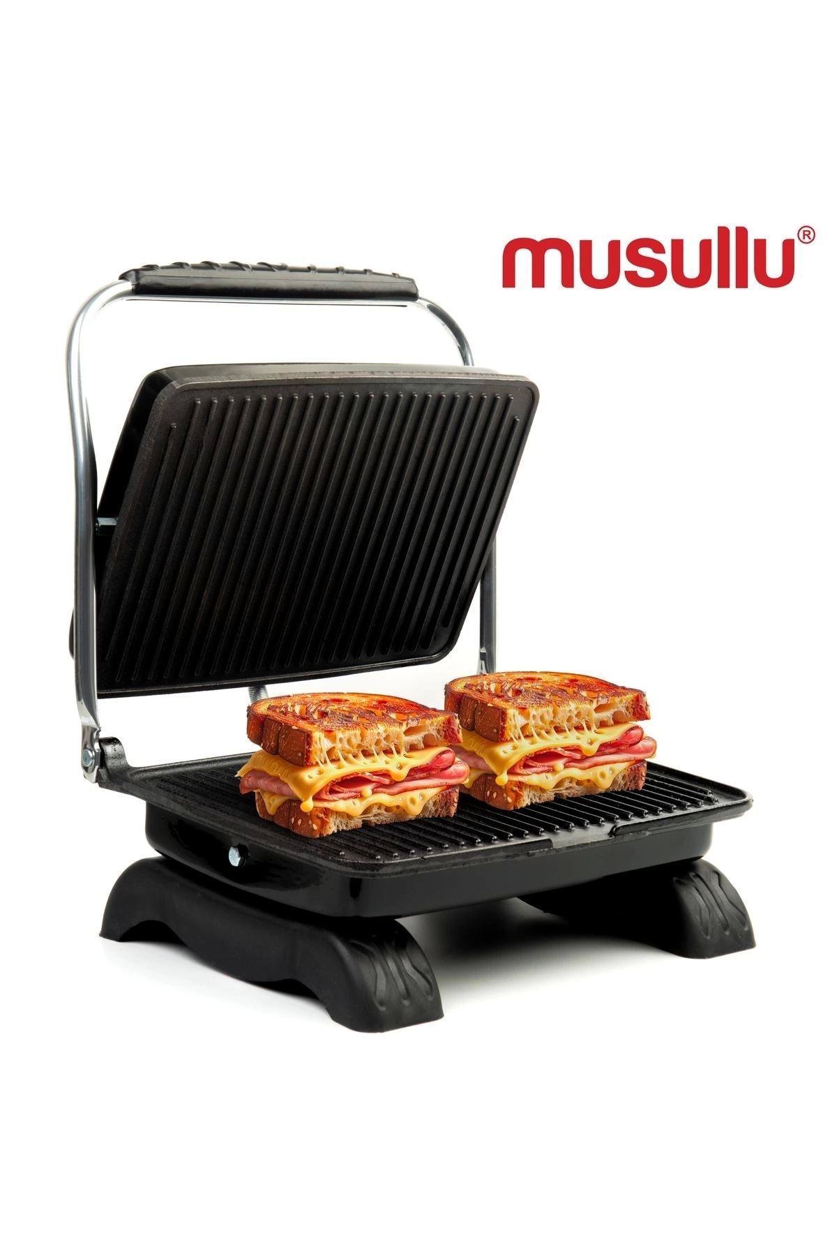 Musullu MSL-2026 1800 W Döküm Tost Makinesi Siyah