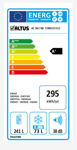 Altus AL 362 NE No Frost Çift Kapılı Buzdolabı