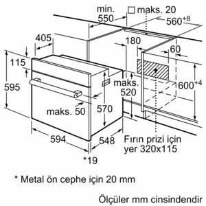PROFİLO FRGA103B 66 Lt 4 Programlı Beyaz Ankastre Fırın