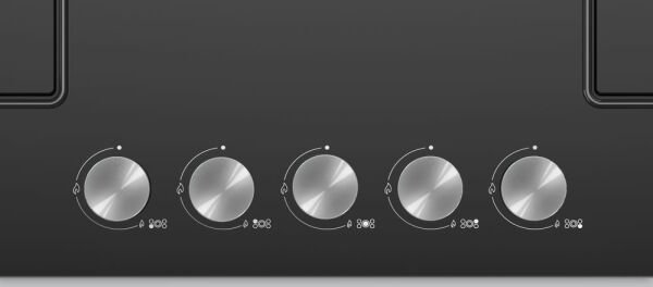 PROFON27Q6012D 5'li Ankastre Camlı Ocak Siyah