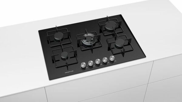 PROFON27Q6012D 5'li Ankastre Camlı Ocak Siyah