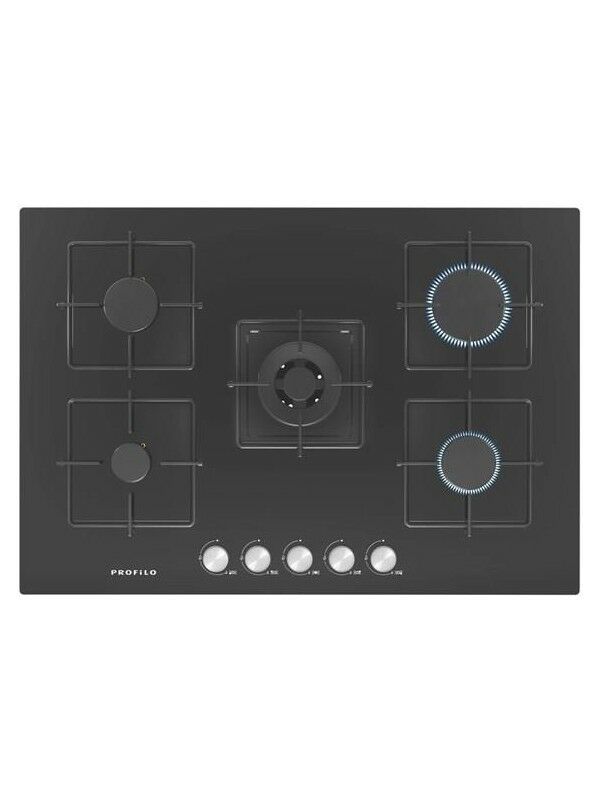 PROFON27Q6012D 5'li Ankastre Camlı Ocak Siyah