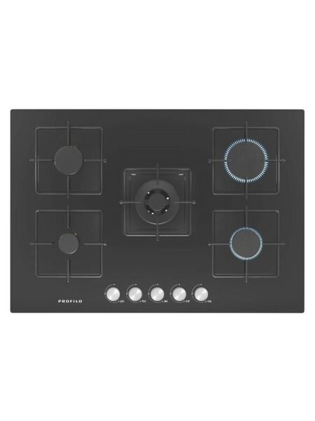 PROFON27Q6012D 5'li Ankastre Camlı Ocak Siyah