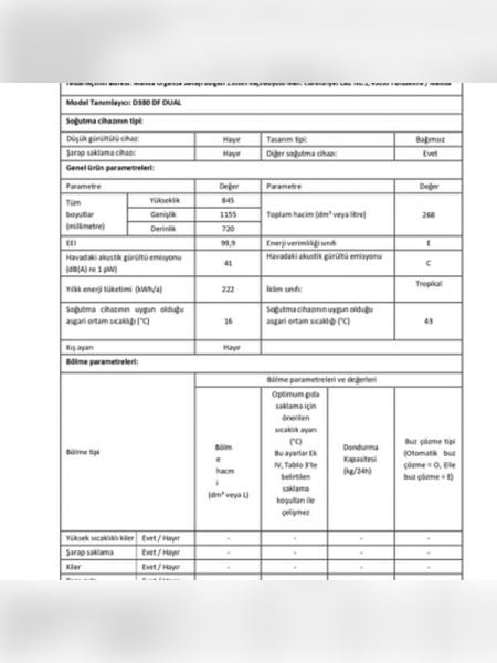 Şenocak D380 DF Dual Sandık Tipi Derin Dondurucu