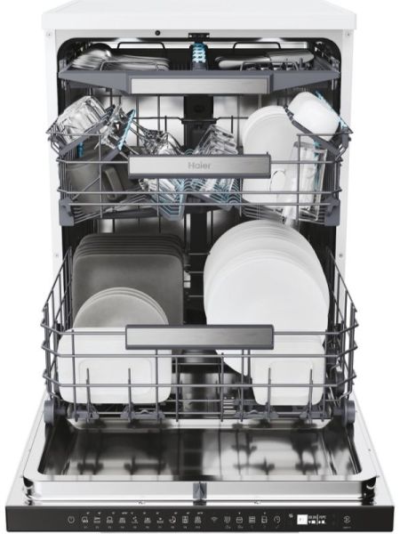 HAIER XF 4A4M4PW 10 Programlı Wi-Fi Bağlantılı Beyaz Bulaşık Makinesi