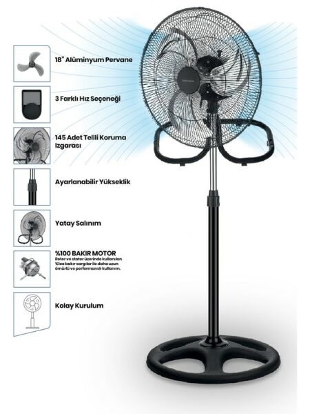 Goldmaster GM-7923 Ayaz Ayaklı Vantilatör