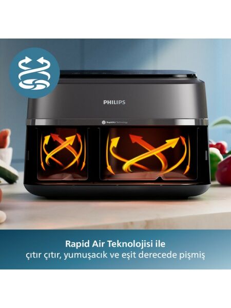 Philips NA350/00 3000 Serisi Çift Hazneli Airfryer