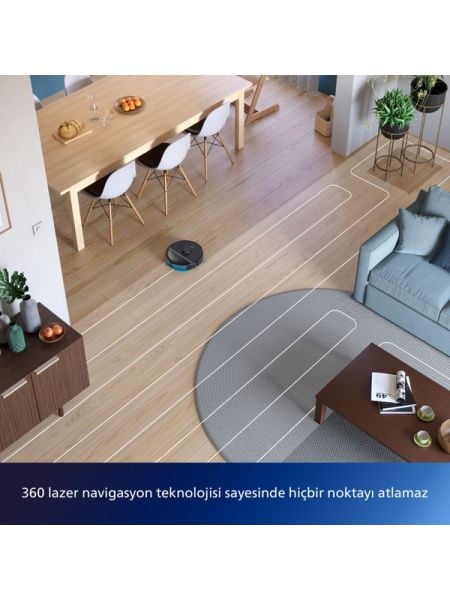 Philips HomeRun 3000 Serisi Aqua XU3000/01 Siyah Akıllı Robot Süpürge