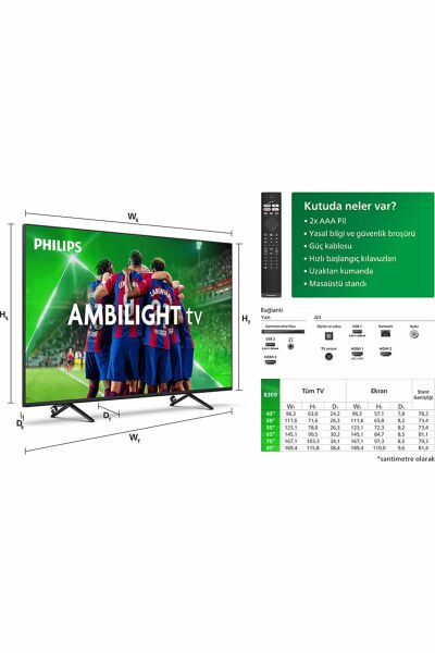 Philips 75PUS8309 4K Ultra HD 75'' 190 Ekran Uydu Alıcılı Smart LED TV